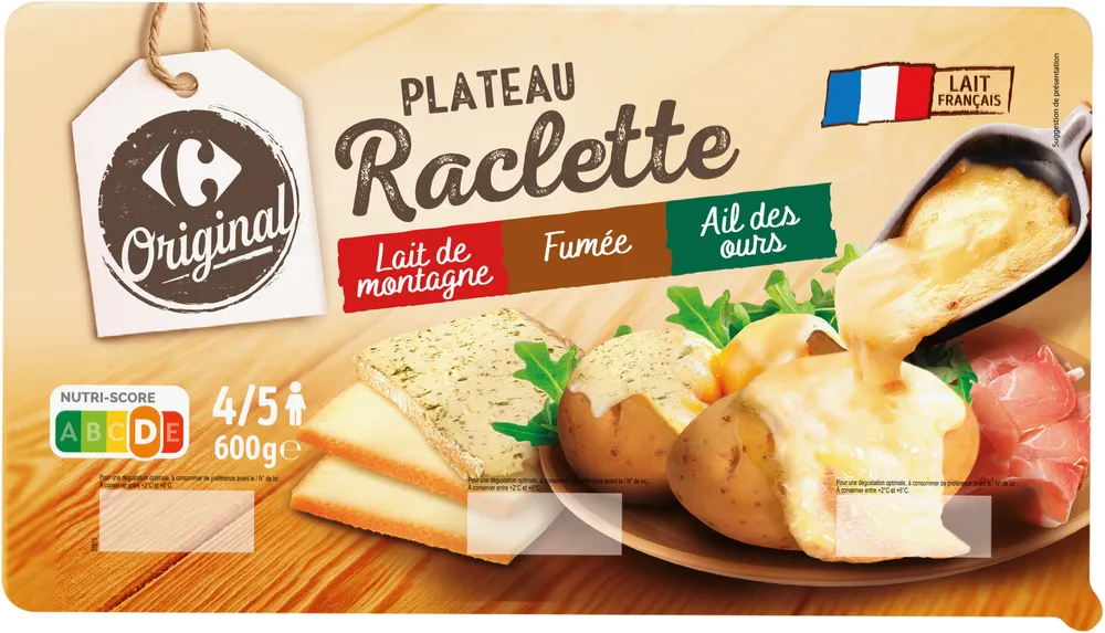 Plateau Raclette lait de montagne fumée ail des ours