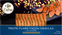 Truite fumée façon gravlax en tranches