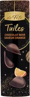 Tuiles chocolat noir saveur orange