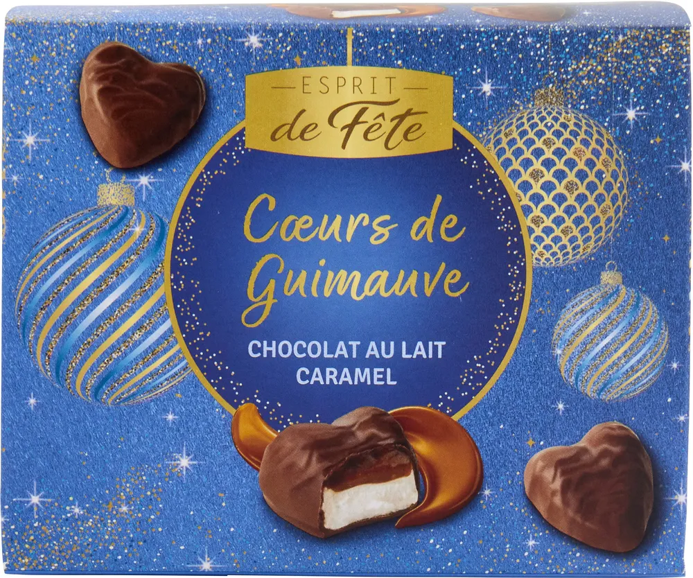 Coeurs de guimauve chocolat au lait caramel