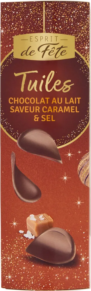 Tuiles Chocolat Lait Saveur Caramel et Sel