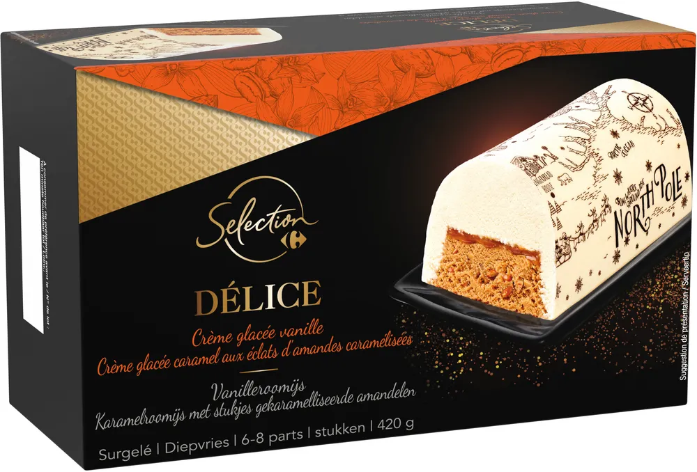 Délice vanille caramel éclats d'amandes