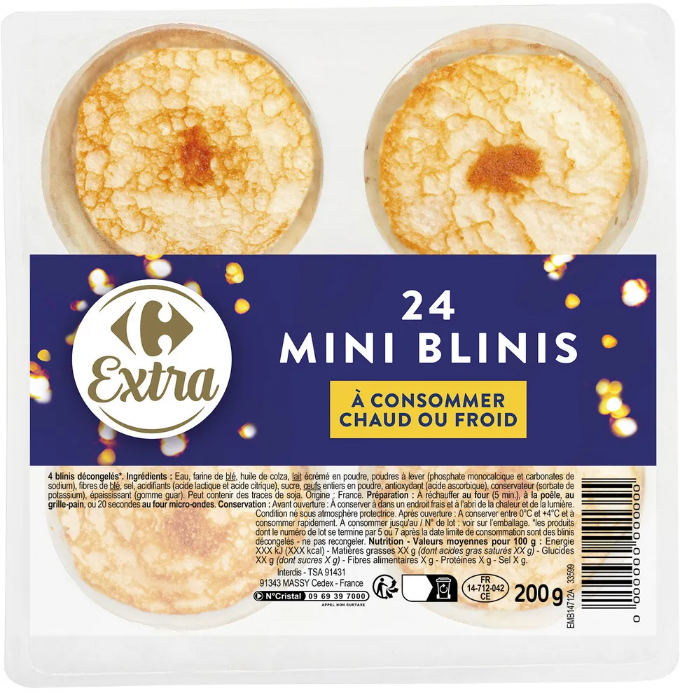 24 mini blinis
