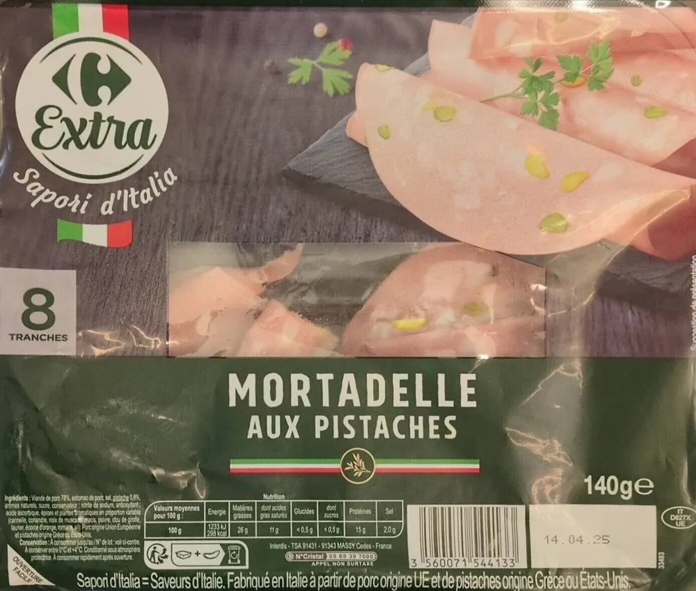 Mortadelle aux pistaches