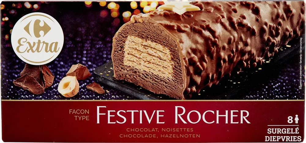 Façon FESTIVE ROCHER Chocolat, noisettes