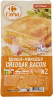 Croque-monsieur cheddar bacon