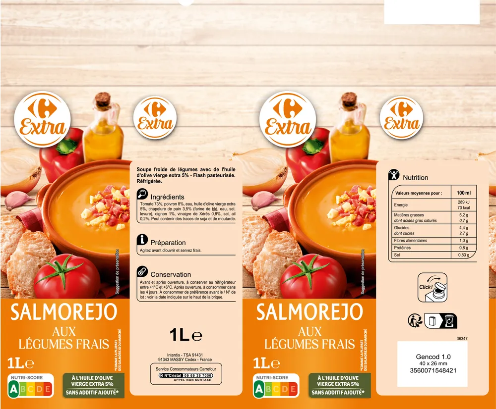 SALMOREJO Aux légumes frais
