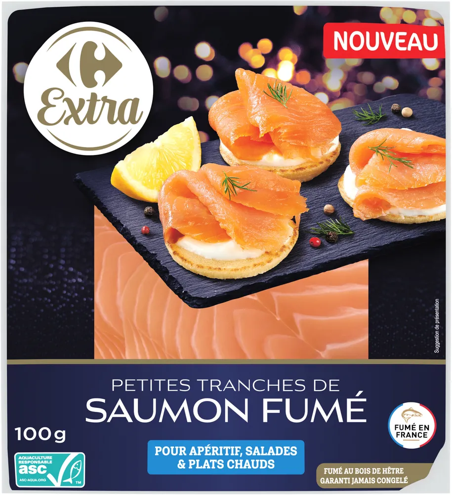 Petites tranches de saumon fumé