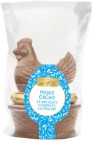(en majeur) Poule cacao (en mineur) et ses oeufs fourrage au praliné