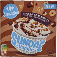 SUNDAE Vanille Sauce Chocolat Noisette