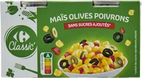 Mais olives poivrons
