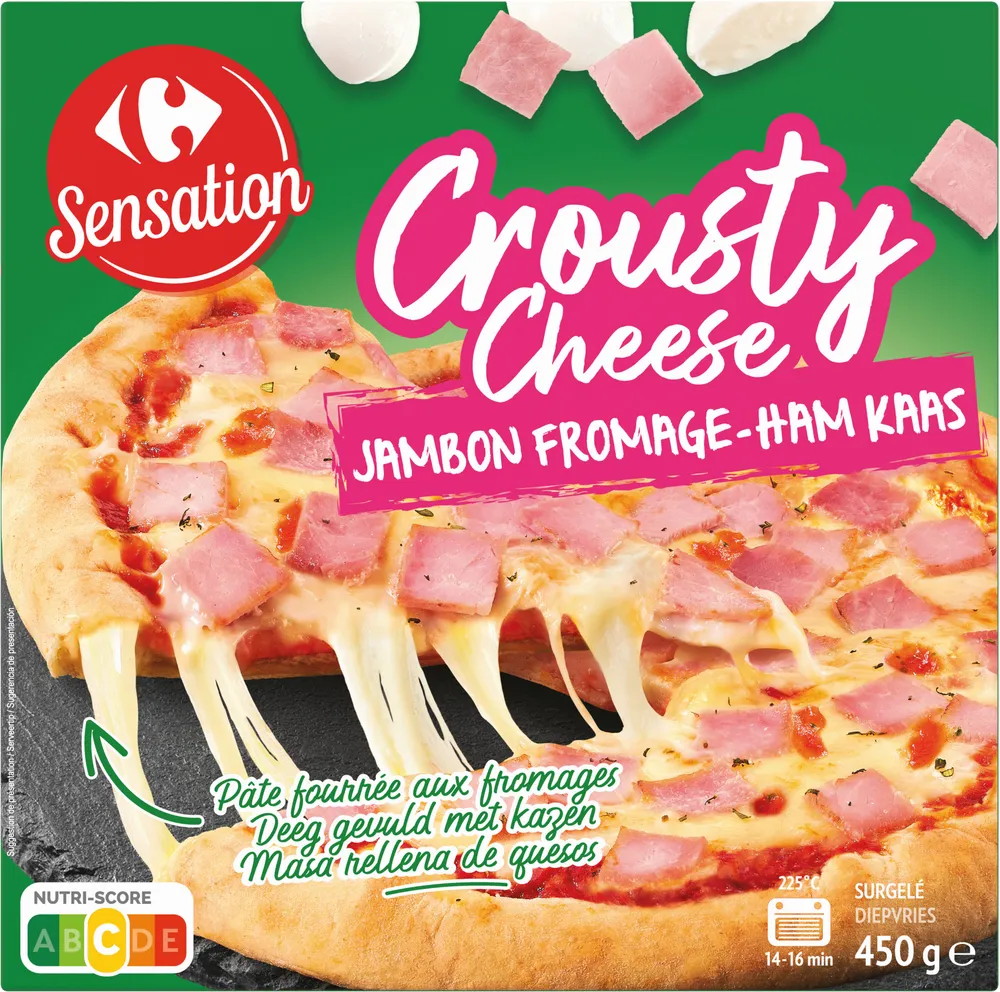 Pizza crousty cheese jambon fromage