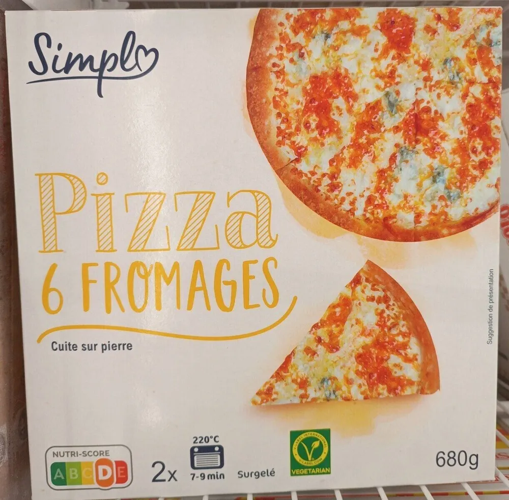 Pizza 6 fromages Cuite sur pierre