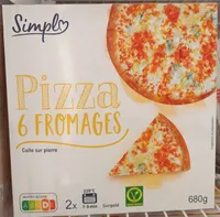 Pizza 6 fromages Cuite sur pierre