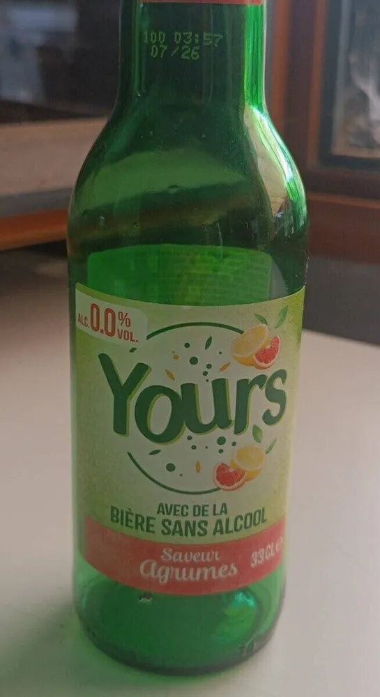 YOURS Avec de la Bière sans alcool Saveur Agrumes