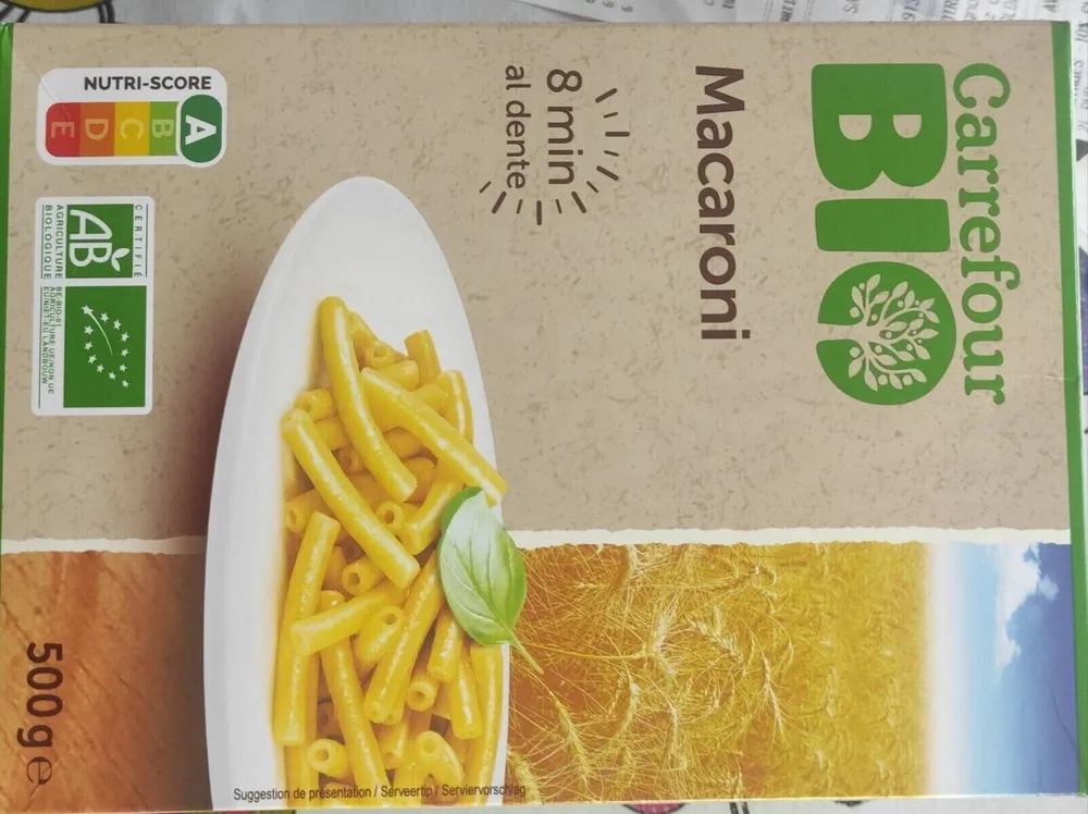 Macaroni Carrefour bio