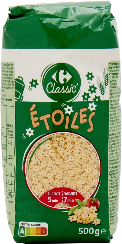 Pâtes étoiles