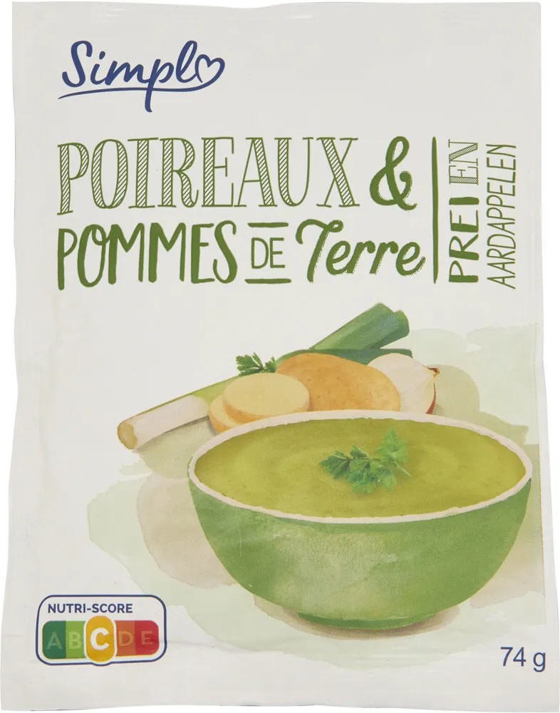 Poireaux et pomme de terre soupe