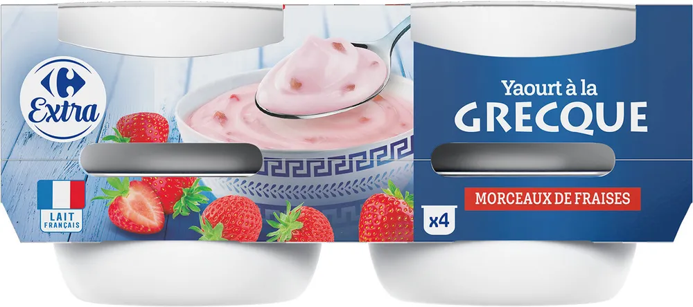 Yaourt A La Grecque Morceau De Fraises