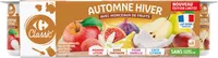 Automne hiver avec morceaux de fruits