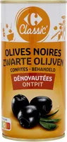 Olives noires confites dénoyautées