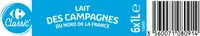 Lait des campagnes du nord de la france