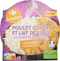 Poulet curry et lait de coco