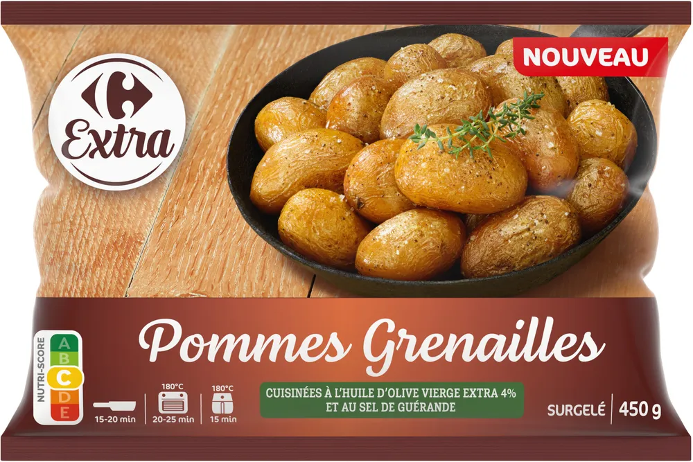 Pommes Grenailles Cuisinées à l'huile d'olive vierge extra 4% et au sel de Guérande