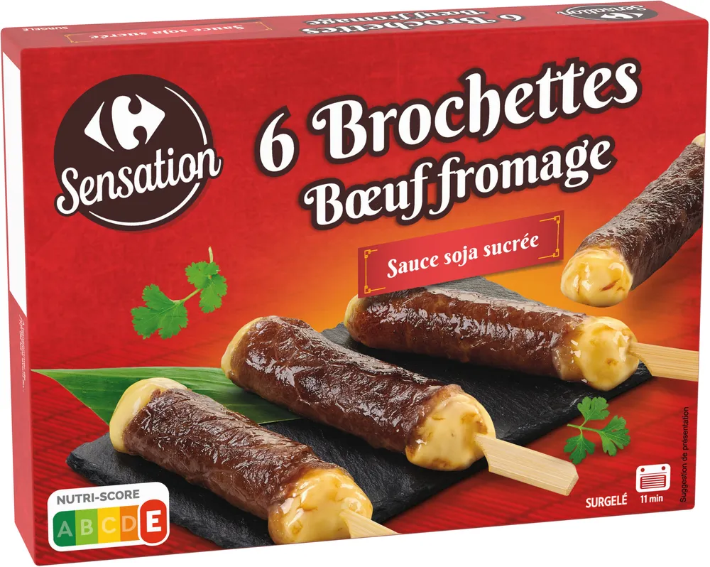 6 Brochettes Bœuf fromage