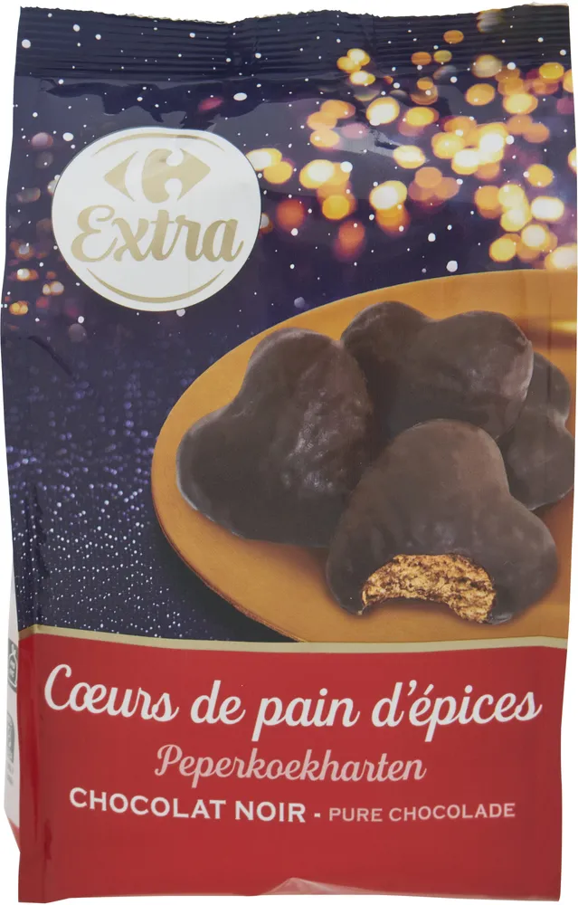Cœurs de pain d'épices Chocolat noir