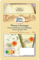 Plateau 3 fromages Tomme de Bethmale, Cantal AOP Jeune, Fourme d'Ambert AOP