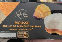 Mousse sur lit de mangue passion