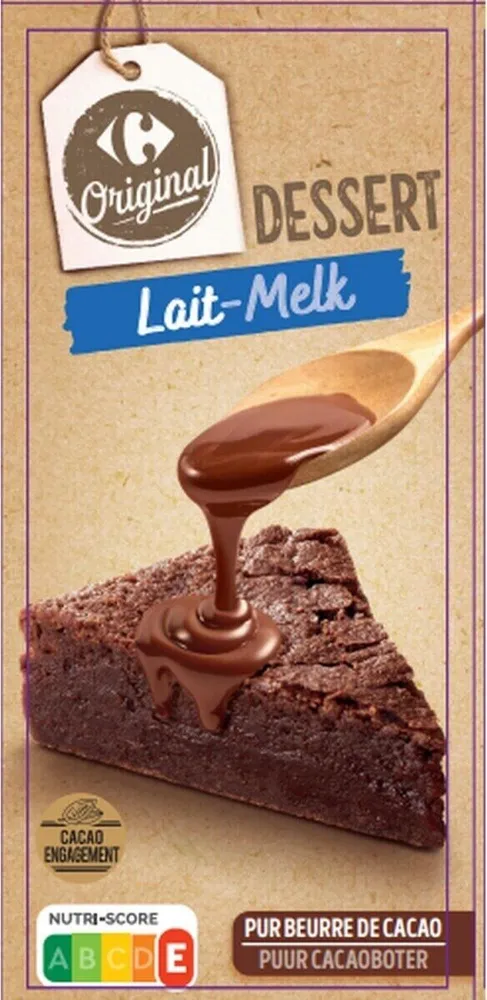 Tablette de Chocolat Lait Dessert
