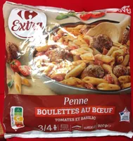 Penne Boulettes au Boeuf Tomate et Basilic