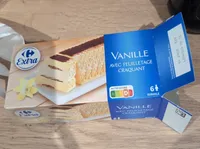 Glace vanille avec feuilletage croquant