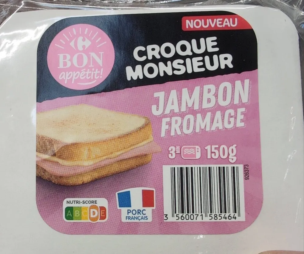Croque Monsieur jambon fromage