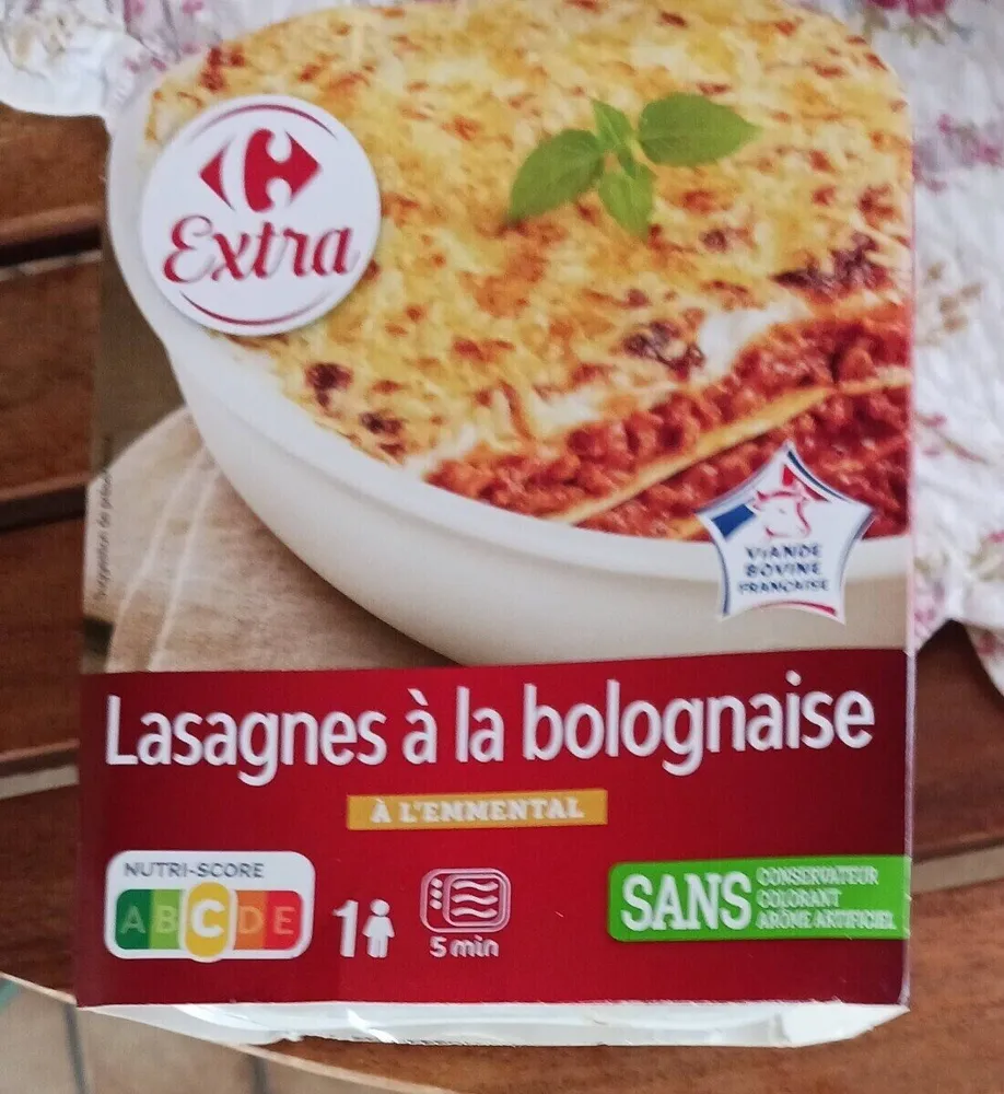 Lasagnes bolognaises carrefour extra