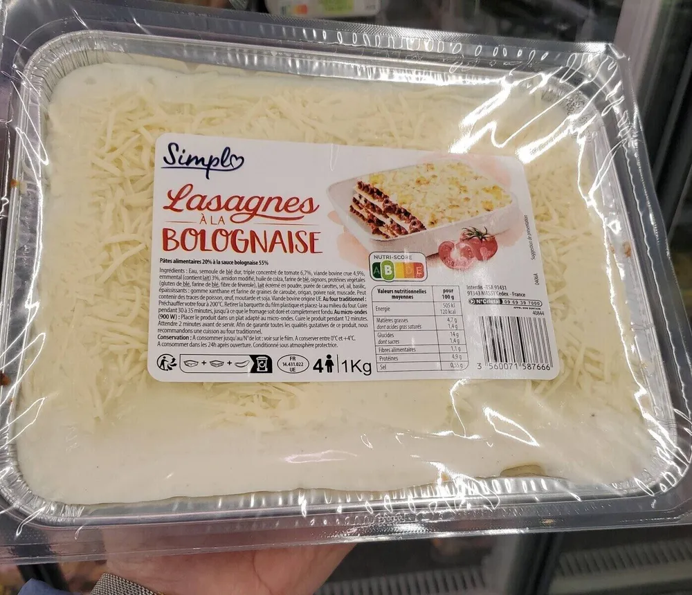 Lasagnes à la bolognaise