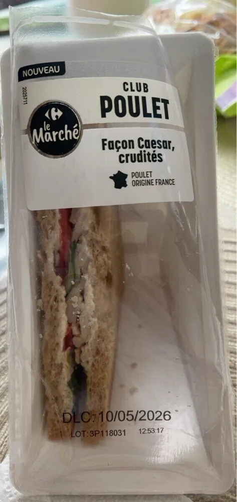 Club poulet façon caesar