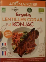 Torsades lentilles corail et konjac bio