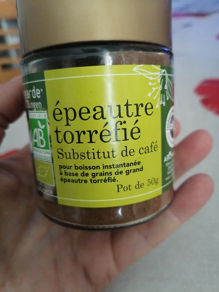 Epeautre bio torréfié pour boisson instantanée (café)