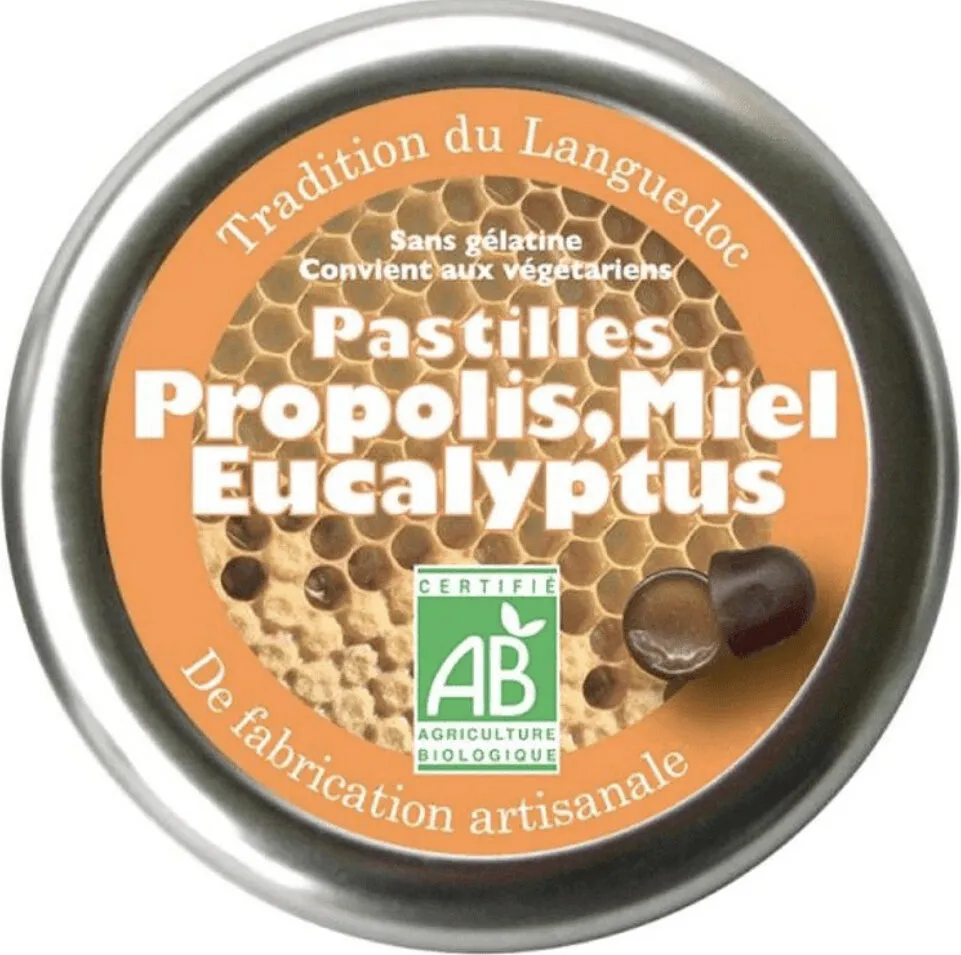 Pastilles Propolis, Miel, Eucalyptus