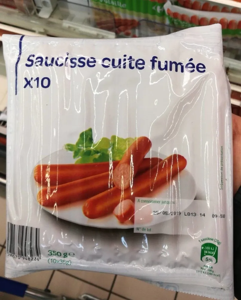 Saucisse cuite fumée