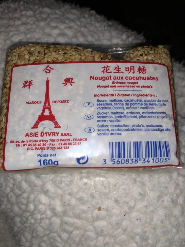 Nougat aux cacahuètes