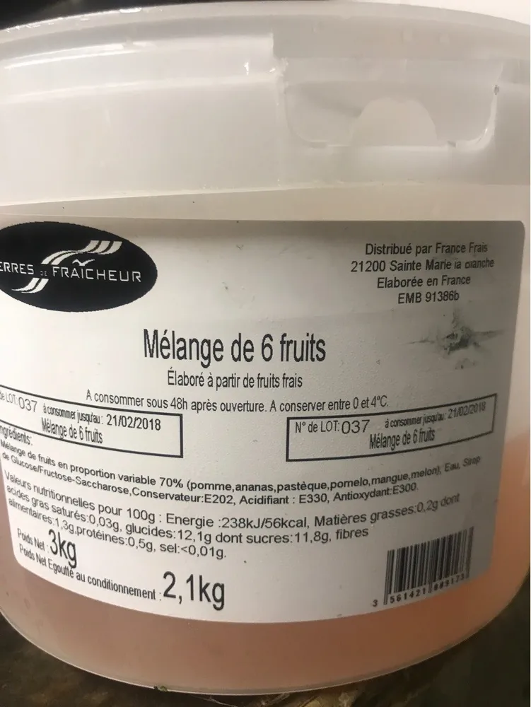 Mélange de six fruits