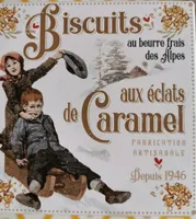 Biscuits au beurre frais des Alpes aux éclats de caramel