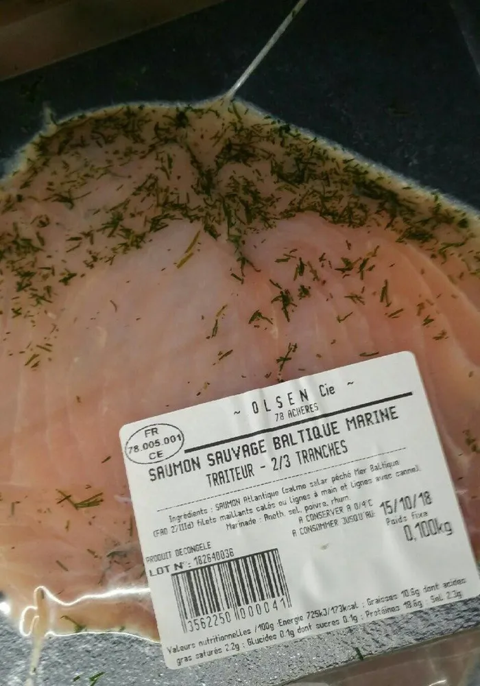 Saumon sauvage baltique mariné
