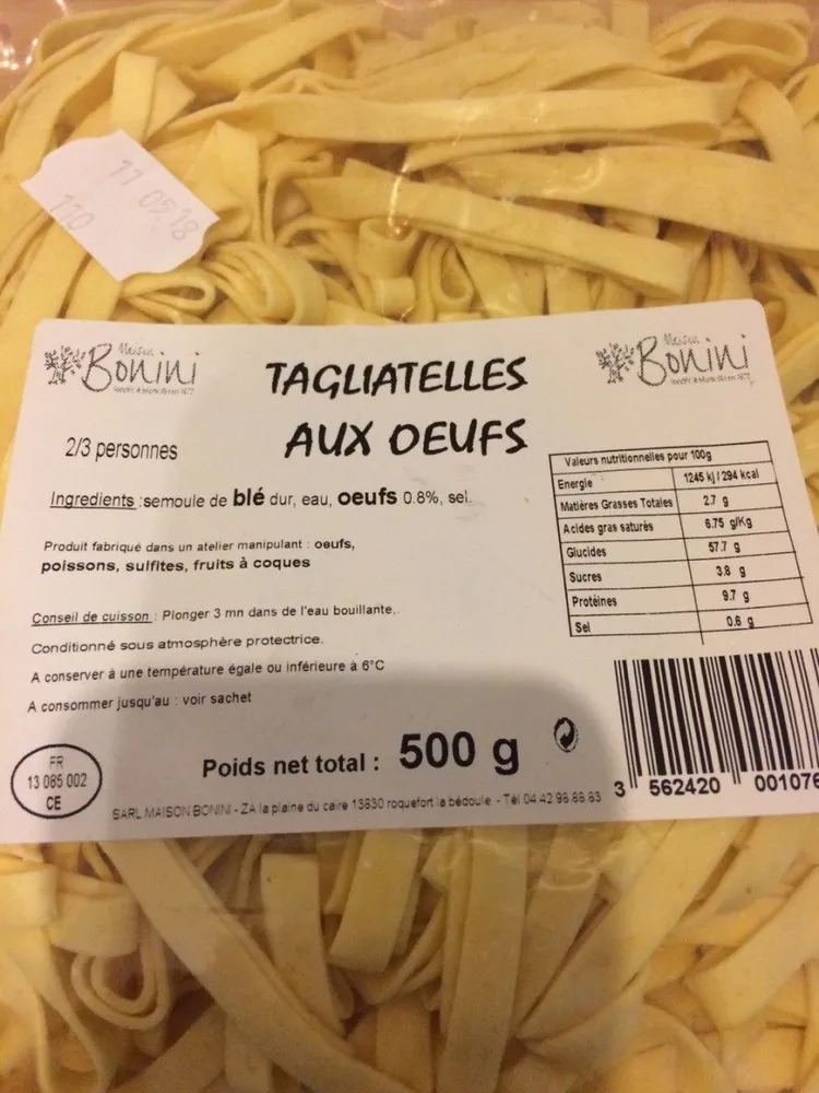 Tagliatelles aux oeufs
