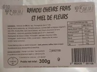 Raviolis chèvre frais et miel de fleurs