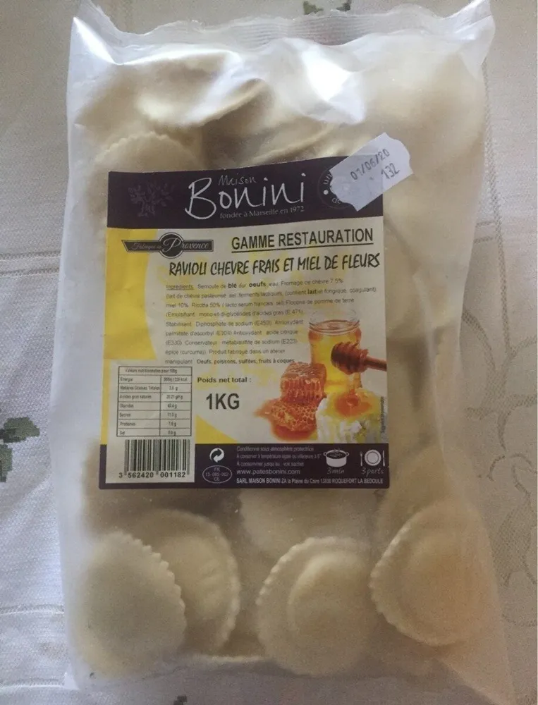 Ravioli chevre et miel de fleurs
